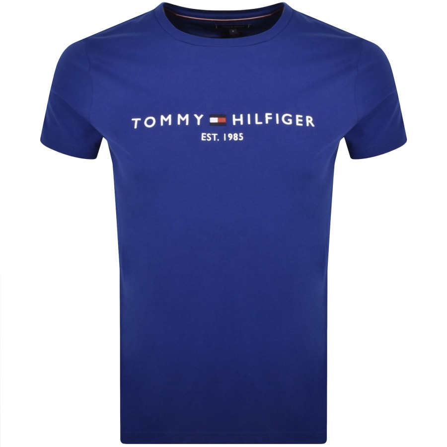Tommy Hilfiger Logo Slim Fit T Shirt BlueTommy Hilfiger Logo Slim Fit T Shirt Blue Male XX Large